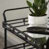 Kate and Laurel Ketia Modern Metal Bar Cart, 23 x 13 x 34, Black, Glamorous Three Tier Bar Cart for Display and Storage view 3