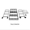 Kate and Laurel Ketia Modern Metal Bar Cart, 23 x 13 x 34, Black, Glamorous Three Tier Bar Cart for Display and Storage view 4