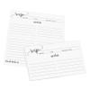 321Done Folding Recipe Cards - Set of 50, 6x5 folds to 3x5, Double-sided Rustic White Recipe Cards, Script Design for Bridal Shower & Wedding Gift, Made in USA view 1