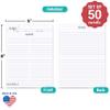 321Done Folding Recipe Cards - Set of 50, Extra Large 8x6 folds to 4x6, Double-sided Rustic White Recipe Cards, Script Design for Bridal Shower & Wedding Gift, Made in USA view 2