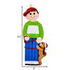 3D Boy with Pet Christmas Ornament 2025 - Personalized Boy Tangled to Pet Ornaments for Christmas Tree - Custom Dog Ornaments for Xmas Tree - Unique Xmas Gifts for Dogs - Gifts for Dog Lovers & Pets view 3