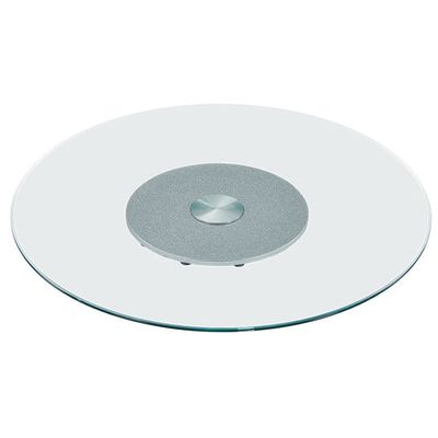 LKP 90cm/ 35inch Round Rotatable Turntable Large Lazy Susan Tabletop Rotating Tray Tempered Glass Serving Tray for Kitchen Dining Table