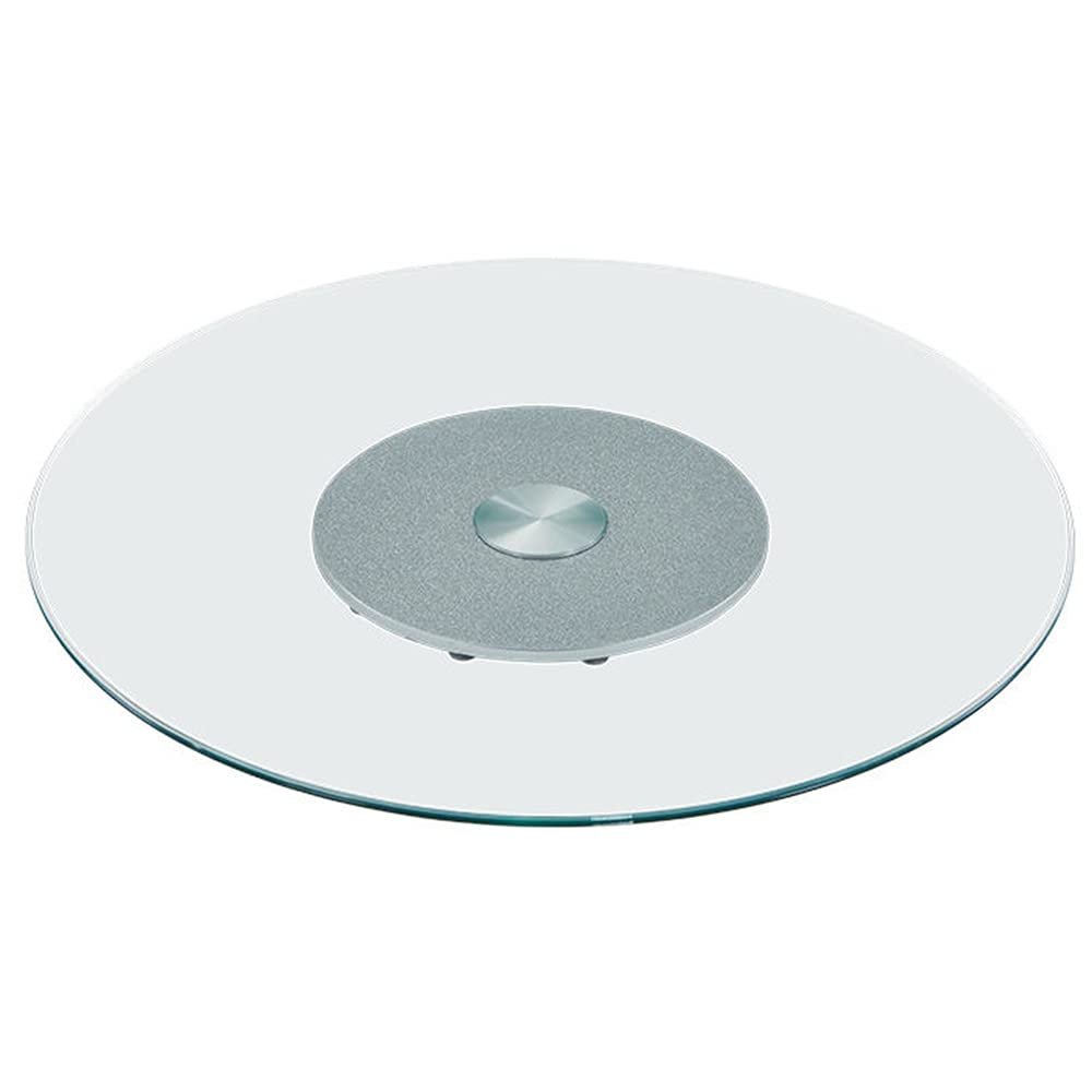 LKP 90cm/ 35inch Round Rotatable Turntable Large Lazy Susan Tabletop Rotating Tray Tempered Glass Serving Tray for Kitchen Dining Table