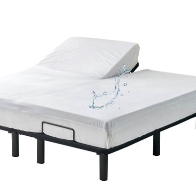 28-30" Split Top Cal King Mattress Protector for Adjustable Bed with Upper Flex Head Waterproof Ultra Soft Fitted Mattress Cover