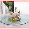 LKP 90cm/ 35inch Round Rotatable Turntable Large Lazy Susan Tabletop Rotating Tray Tempered Glass Serving Tray for Kitchen Dining Table view 3