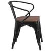 BOWERY HILL Metal Dining Arm Chair in Black view 4