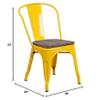 BOWERY HILL Metal Stackable Dining Side Chair in Yellow view 2