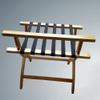 XJJUN-Luggage Rack Luggage Rack, with Backrest Solid Wood Bedroom Shelf Collapsible Landing Luggage Rack with Backrest, for Hotel (Color : Wood, Size : 76x53x67cm) view 3