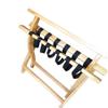 XJJUN-Luggage Rack Luggage Rack, with Backrest Solid Wood Bedroom Shelf Collapsible Landing Luggage Rack with Backrest, for Hotel (Color : Wood, Size : 76x53x67cm) view 4