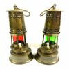Set of 2 Brass 8" Nautical Maritime Oil Lamp Boat Light Lantern Decorative Gift Item view 2