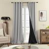 100% Blackout Curtains , 96 inches 2 Panel Sets, Heat and Full Light Blocking Drapes with Grommets for Bedroom, Thermal Insulated Window Treatment Drapes for Living Room (Light Grey, 52Wx96L) view 1