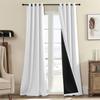 100% Blackout Curtain Panels, 84 inches 2 Panel Sets, Heat and Full Light Blocking Drapes with Grommets for Bedroom, Thermal Insulated Window Treatment Drapes for Nursery (Greyish White, 52Wx84L) view 1