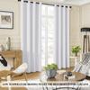 100% Blackout Curtain Panels, 84 inches 2 Panel Sets, Heat and Full Light Blocking Drapes with Grommets for Bedroom, Thermal Insulated Window Treatment Drapes for Nursery (Greyish White, 52Wx84L) view 3