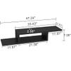 ChooChoo Floating TV Unit, Wall Mount Entertainment Center Media Console for Living Room, Bedroom, Black view 2