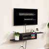 ChooChoo Floating TV Unit, Wall Mount Entertainment Center Media Console for Living Room, Bedroom, Black view 3