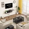 ChooChoo Floating TV Unit, Wall Mount Entertainment Center Media Console for Living Room, Bedroom, Black view 4