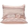 2 Pack Satin Pillowcase with Latent Zipper, Adjustable Satin Eye Mask for Sleeping and Satin Volume Scrunchie for Hair and Skin, Standard Size (Pink, Leopard Style) view 1