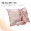 2 Pack Satin Pillowcase with Latent Zipper, Adjustable Satin Eye Mask for Sleeping and Satin Volume Scrunchie for Hair and Skin, Standard Size (Pink, Leopard Style) view 2