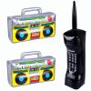 Virtue morals 3 Pcs Inflatable Mobile Phone Props Inflatable Radio Boombox for 80s 90s Party Decorations Hip Hop Theme Party Supplies view 1