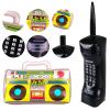 Virtue morals 3 Pcs Inflatable Mobile Phone Props Inflatable Radio Boombox for 80s 90s Party Decorations Hip Hop Theme Party Supplies view 4