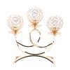 Crystal Candle Holders with 3 Candelabras Crystal Candelabra Classic Elegant Design with Crystal Drops Retro Candlestick Holder for Wedding Dinner Table Decoration Gifts view 1