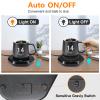 Coffee Mug Warmer: Smart Beverage Heating Plate Candle Wax Cup Warmer Electric Thermostat Coaster for Hot Coffee Milk Tea Water Cocoa Desk Home Office Use (R1 Black) view 2
