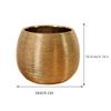 Yardwe Gold Vase Round Pot Gold- Tone Metallic Ceramic Planter, Decorative Bowl Vase view 3