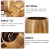 Yardwe Gold Vase Round Pot Gold- Tone Metallic Ceramic Planter, Decorative Bowl Vase view 4