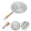 Heat Diffuser for Gas Stove, 2Pcs Diffuser Iron Heat Diffuser Plate Gas Stove Flame Reducer Flame Guards, Wooden Handle Heat Diffuser Pan for Gas Stove view 3