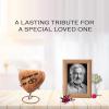 5MOONSUN5 Wooden Handcrafted Heart Urn Keepsake Cremation Urn for Human pet Ashes - Perfect for Adults & Infants with Brass Stand 3 inch with Engraving Always in My Heart view 2