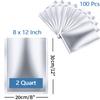 100 Pieces 2 Quart Mylar Bags 8 x 12 Inch, 5 Mil Mylar Bags for Food Storage Coffee Tea Beans Dry Food, Thick Sealable Mylar Bag 2 Quart view 2