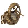 AYZCORP Personalized Sundial Compass with Leather Case and Chain - Push Open Compass - Antiquated Finish -Sundial Clock Custom Gift Baptism Gifts, Best Easter, Birthday, Mothers Day, Fathers Day, view 3