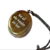 AYZCORP Personalized Sundial Compass with Leather Case and Chain - Push Open Compass - Antiquated Finish -Sundial Clock Custom Gift Baptism Gifts, Best Easter, Birthday, Mothers Day, Fathers Day, view 4