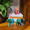 African Jungle Safari Animals 5 Inch Genuine Human Touch Smooth Elegant Cool and Soothing Stone Figurine Decor Set of 3 Hand Carved Painted Etched by African Artists (Elephant Rhino Lion) view 4