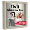 Americanflat 11x11 Shadow Box Frame - Engineered Wood - Driftwood view 1