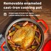 Instant Pot Electric Round Dutch Oven,6-Quart 1500W,From the Makers of Instant Pot,5-in-1: Braise,Slow Cook,Sear/Saut,Food Warmer,Cooking Pan,Enameled Cast Iron,Included Recipe Book,Red view 4