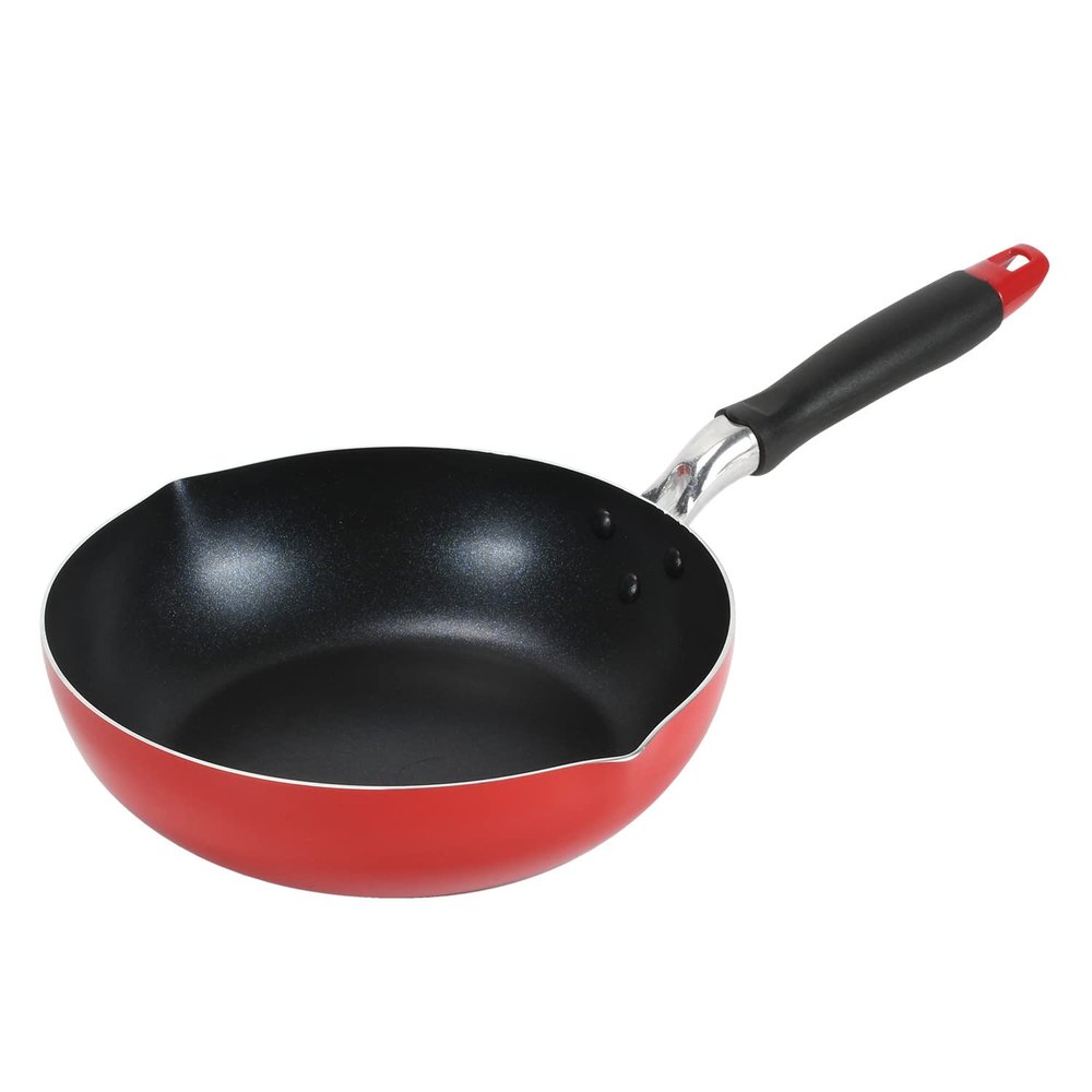 Bestco IH ND-9453 Deep Frying Pan, 9.4 inches (24 cm), Red, Modena