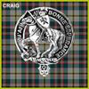 Craig 5 oz Round Clan Crest Scottish Badge Flask view 2
