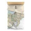Cape Ann, Gloucester Harbor, Annisquam Nautical Chart Microfiber Duvet Cover, Queen - 88" x 88" view 4
