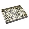 A&B Home Capiz Tray with Handles - Black or Green 15"x12" view 3