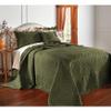 BrylaneHome Bedding Lightweight All Season Florence Quilted Oversized 100% Cotton Ultra Supreme Softness Bedspread - King, Green view 1