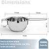 1000ML Double Boiler Pot with 2200ML Stainless Steel Pot and Silicone Spatula, Double Boiler Set for Melting Chocolate,Candy, Soap, Wax, Candle Making view 2