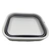 SAMMART 12L (3.17 Gallon) Collapsible Tub - Foldable Dish Tub - Portable Washing Basin - Space Saving Plastic Washtub (1, Grey/Dark Grey) view 2