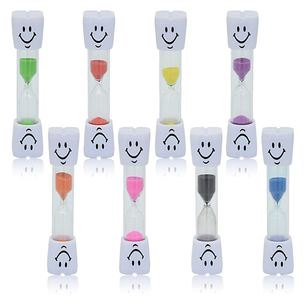 Yuronam 8 Pack Colorful 2 Minute Sand Timer Set