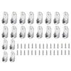 LAPXSNZD Oval Closet Rod End Supports Flanges Socket for 18x35mm Rods Pack of 20 view 1
