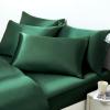 Ersmak Satin Pillowcase Queen Set of 2, Ultra Soft & Silky Satin Pillow Cases for Hair and Skin, Wrinkle Fade Resistant Pillow Covers with Envelope Closure (Dark Green) view 2