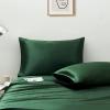 Ersmak Satin Pillowcase Queen Set of 2, Ultra Soft & Silky Satin Pillow Cases for Hair and Skin, Wrinkle Fade Resistant Pillow Covers with Envelope Closure (Dark Green) view 3