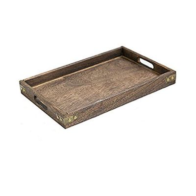1 Piece Retro Wooden Pallet Rectangular Storage Trays Hotel Dessert Dinner Tea Food Tableware Serving Tray Home Kitchen Tool (M)