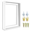 Texas Art Canvas Floater Frame for 1to 1.25Deep Gallery-Wrapped Canvas, Floating Picture Frame for Oil Paintings, Prints and Wall Art, PS Wood-Look Frames with Hanging Kit 20x36 inch White view 1