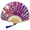 DUO ER Chinese Pattern Chinese Style Hand Held Fans Silk Bamboo Folding Fans Handheld Wedding Hand Fan Cool Bamboo Flower Personalized (Color : Large) view 1